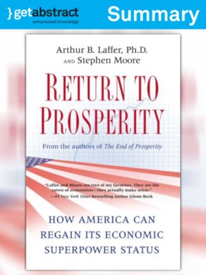 cover image of Return to Prosperity (Summary)